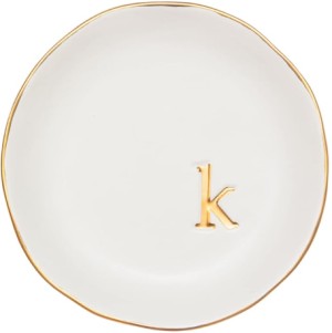 COLLECTIVE HOME Ceramic Jewelry Tray, Trinket Dish, Gifts for Women (K)